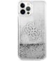 Guess TPU Big 4G Liquid Glitter Silver Apple iPhone 12/12 Pro Transparent tok - Telefon tok