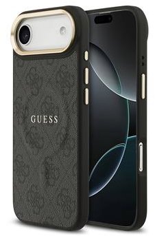 Guess PU Leather 4G Gold Frame iPhone Air fekete MagSafe tok