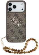 Guess PU 4G Metal Logo Strap Back Cover for iPhone 17 Pro Max Brown - Phone Cover