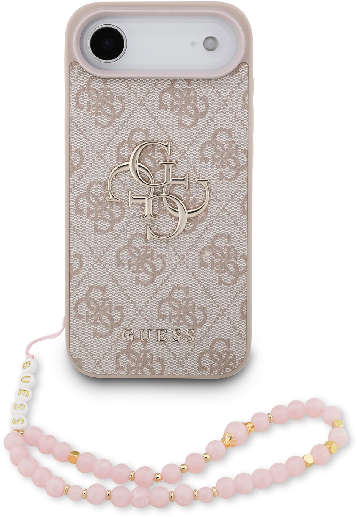 Guess PU 4G Metal Logo Strap iPhone Air rózsaszín tok