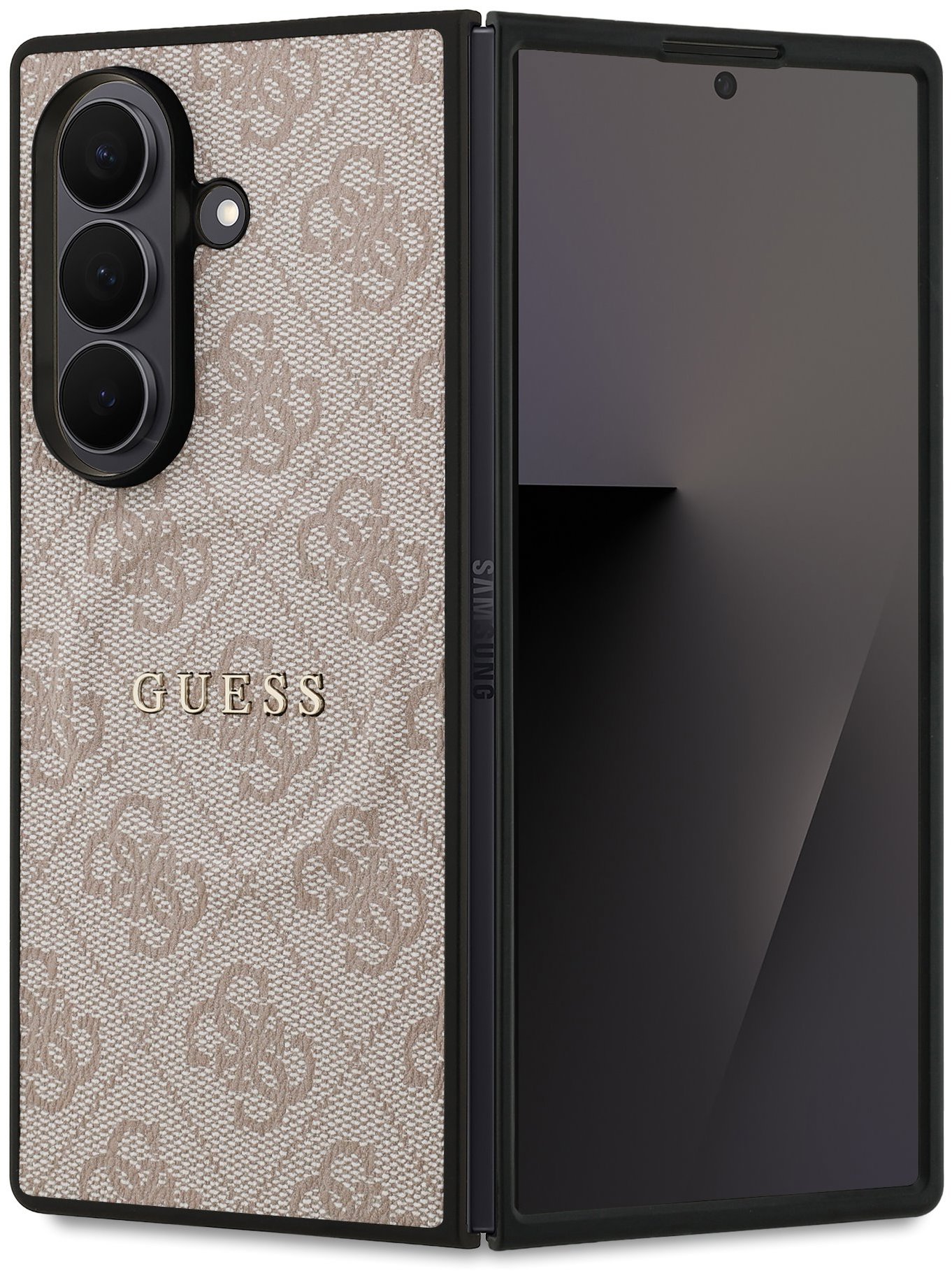 Guess PU Leather 4G Colored Ring Magnetic Samsung Galaxy Z Fold 7 rózsaszín tok