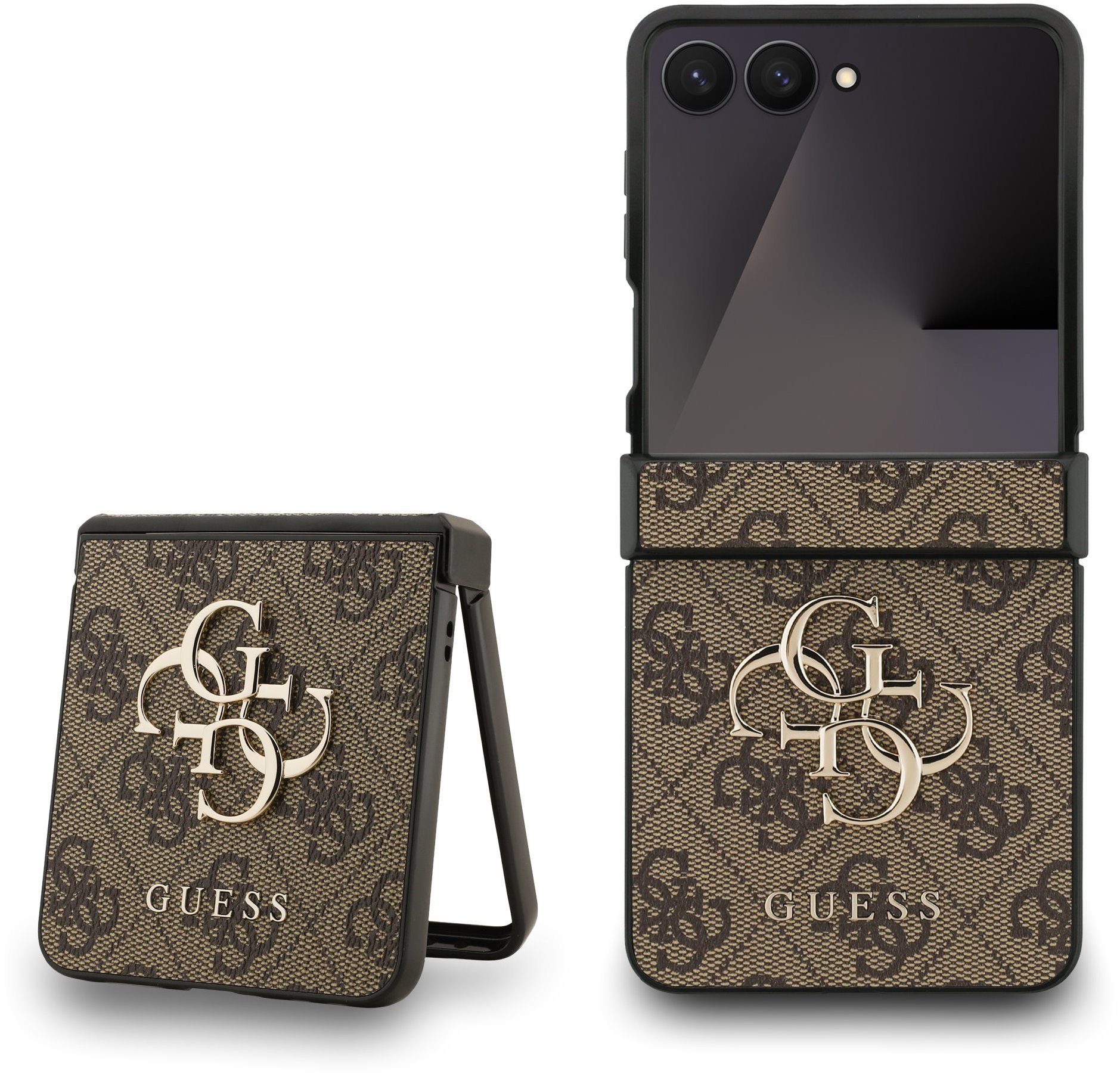 Guess PU 4G Metal Logo Samsung Galaxy Z Flip 7 Brown tok