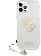 Guess TPU Big 4G Logo Gold for Apple iPhone 12/12 Pro Transparent - Phone Cover