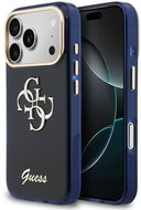 Guess IML 4G Script Metal Logo Back Cover for iPhone 17 Pro Blue - Phone Cover