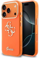 Guess IML 4G Script Metal Logo Zadní Kryt pro iPhone 17 Pro Max Orange - Kryt na mobil