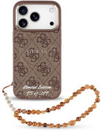 Guess PU 4G MagSafe Strap Limited Edition 299 Back Cover for iPhone 17 Pro Brown - Phone Cover