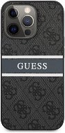 Guess PU 4G Printed Stripe Back Cover for Apple iPhone 13 Pro Max, Grey - Phone Cover