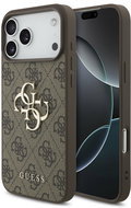Guess PU 4G Metal Logo Back Cover for iPhone 17 Pro Max Brown - Phone Cover