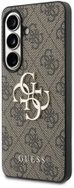 Guess PU 4G Metal Logo Back Cover for Samsung Galaxy S26 Brown - Phone Cover