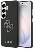 Guess PU 4G Resin Metal Logo Back Cover for Samsung Galaxy S26 Ultra Black - Phone Cover