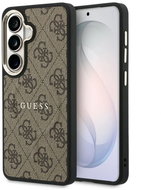 Guess PU Leather 4G Gold Frame Magnetic Back Cover for Samsung Galaxy S26+ Brown - Phone Cover