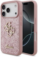 Guess PU Fixed Glitter 4G Metal Logo Back Cover for iPhone 18 Pro Pink - Phone Cover