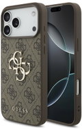 Guess PU 4G Metal Logo Back Cover for iPhone 18 Pro Brown - Phone Cover