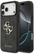 Guess PU 4G Metal Logo Back Cover for iPhone 18 Pro Max Grey - Phone Cover