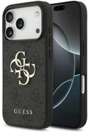 Guess PU 4G Metal Logo Back Cover for iPhone 18 Pro Grey - Phone Cover