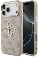 Guess PU Leather 4G Metal Logo Gold Frame pro iPhone 18 Pro Max Pink - Protective Case