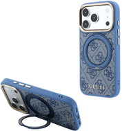 Guess PU 4G Ring Stand MagSafe pro iPhone 18 Pro Blue - Protective Case