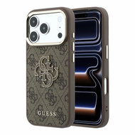 Guess PU 4G Resin Metal Logo pro iPhone 18 Pro Max Brown - Protective Case