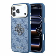 Guess PU 4G Resin Metal Logo pro iPhone 18 Pro Max Blue - Protective Case