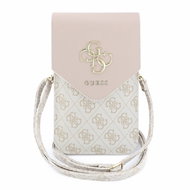 Guess PU Leather+Grained 4G Metal Logo Phone Bag Pink - Phone Case