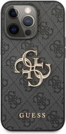 Guess PU 4G Metal Logo Zadný kryt na Apple iPhone 13 Pro Grey - Kryt na mobil