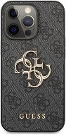 Guess PU 4G Metal Logo Back Cover für Apple iPhone 13 Pro - Grey - Handyhülle
