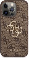Guess PU 4G Metal Logo Back Cover for Apple iPhone 13 Pro, Brown - Phone Cover
