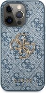 Guess PU 4G Metal Logo Back Cover for Apple iPhone 13 Pro, Blue - Phone Cover