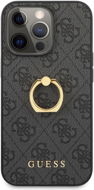 Guess PU 4G Ring Back Cover für Apple iPhone 13 Pro Max - Grau - Handyhülle