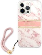 Guess TPU Marble Stripe Back Cover for Apple iPhone 13 Pro, Pink - Phone Cover