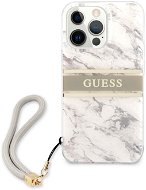 Guess TPU Marble Stripe Back Cover for Apple iPhone 13 Pro Max, Grey - Phone Cover