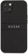 Guess PU Leather Saffiano Back Cover for Apple iPhone 13, Black - Phone Cover