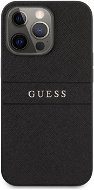 Guess PU Leather Saffiano Back Cover for Apple iPhone 13 Pro Max, Black - Phone Cover
