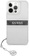 Guess PC/TPU 4G Grey Stripe Back Cover für Apple iPhone 13 Pro Max - Transparent - Handyhülle