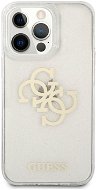 Guess TPU Big 4G Full Glitter Back Cover for Apple iPhone 13 Pro, Transparent - Phone Cover