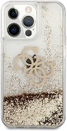 Guess TPU Big 4G Liquid Glitter Gold Back Cover for Apple iPhone 13 Pro Max, Transparent - Phone Cover