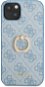 Guess PU 4G Ring Back Cover für Apple iPhone 13 mini Blue - Handyhülle