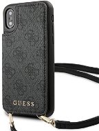 Guess 4G Crossbody Cardslot Case for iPhone X/XS, Grey - Phone Cover