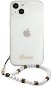 Guess PC Script and White Pearls Back Cover für Apple iPhone 13 mini Transparent - Handyhülle
