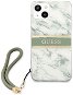 Guess TPU Marble Stripe Back Cover for Apple iPhone 13 Green - Phone Cover