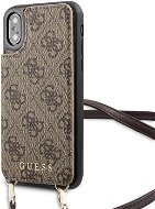 Guess 4G Crossbody Cardslot pouzdro pro iPhone X/XS, Brown - Phone Cover