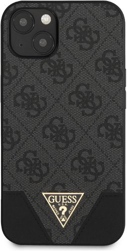 Guess iPhone 13 Backcover case Brown 4G Hardcase Big Metal Logo