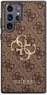 Guess PU 4G Metal Logo Back Cover for Samsung Galaxy S22 Ultra Brown - Phone Cover