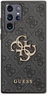 Guess PU 4G Metal Logo Back Cover for Samsung Galaxy S22 Ultra Grey - Phone Cover