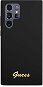 Guess Silicone Metal Logo Hátlap tok a Samsung Galaxy S22 Ultra készülékhez Black - Telefon tok