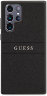 Guess PU Leather Saffiano Back Cover for Samsung Galaxy S22 Ultra Black - Phone Cover