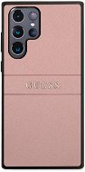 Guess PU Leder Saffiano Backcover für das Samsung Galaxy S22 Ultra Pink - Handyhülle