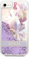 Guess Liquid Glitter Flower Cover für Apple iPhone 7 / 8 / SE2020 / SE2022 Purple - Handyhülle