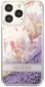 Guess Liquid Glitter Flower Case für Apple iPhone 13 Pro Purple - Handyhülle