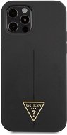 Guess Silicone Line Triangle kryt na Apple iPhone 12/12 Pro Black - Kryt na mobil